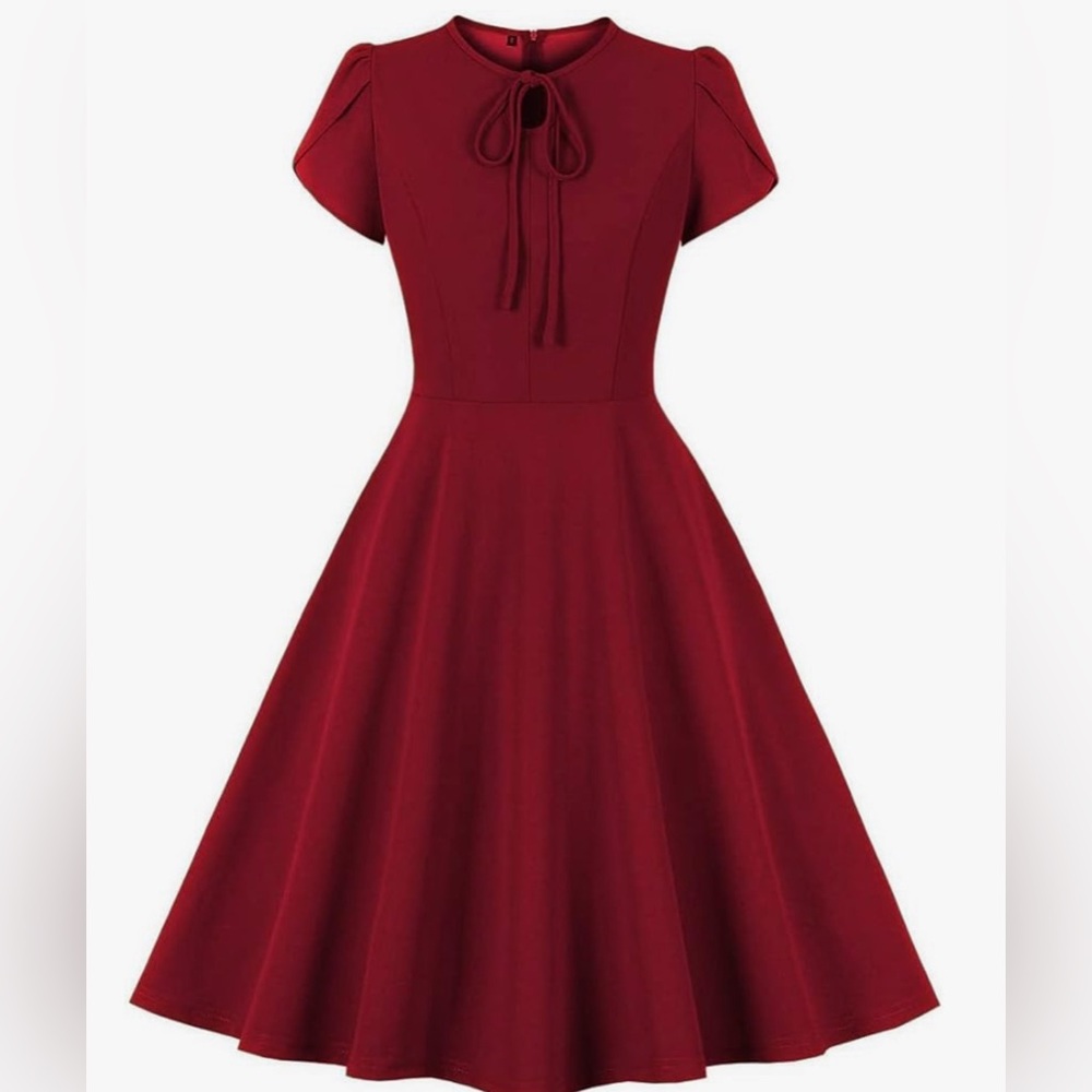 Vintage Red A-Line Dress